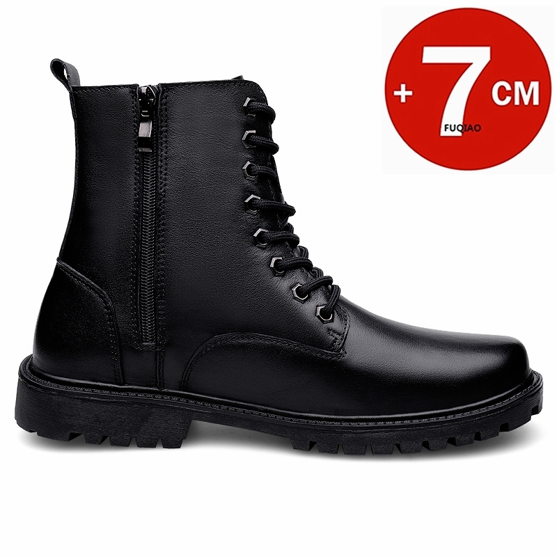 Sepatu Boots Kulit Asli Pria d - Men'S Shoes With Height Increase ulasan dan harga