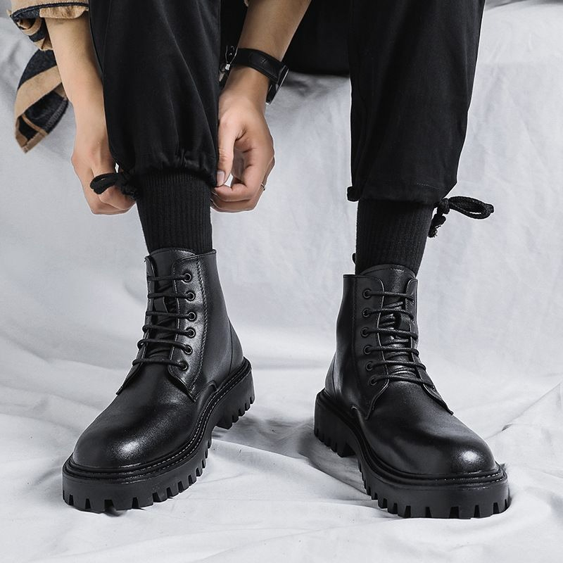 Sepatu Bot Kulit Pria Model Ti - Men'S Shoes With Height Increase ulasan dan harga